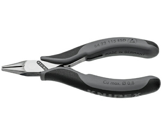 KNIPEX エレクトロニクスエンドカッティングニッパー 1個 6422-115ESD