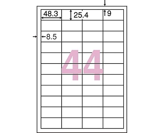 店内全品ポイント5倍★要エントリー★東洋印刷 nanaラベル　シンプルパック　44面　500枚 1箱(500枚入) LDW44CEA｜Shop de clinic店 10,900円