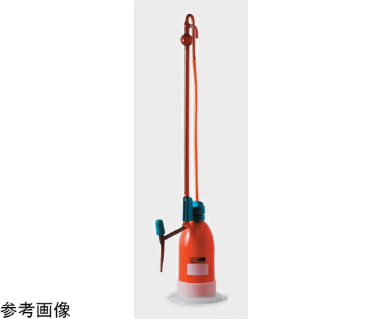 ISOLAB ポリ瓶式滴定ビュレット　バルブコック付　茶　25mL 1個