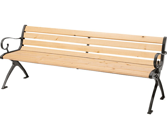 モリマーキンキ 天然木材背付ベンチ　両肘付　W1865&times;D530&times;H680(SH400)mm 1台 HC-100AN｜Shop de clinic店