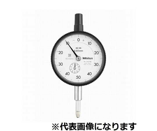 ミツトヨ 標準型ダイヤルゲージ　測定範囲10mm　校正証明書/トレサビリティ体系図付　耳金付　バランス目盛 1個 2047A