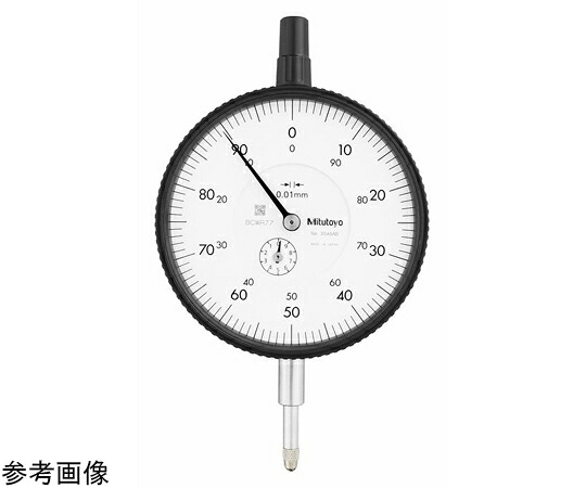 ミツトヨ 大型ダイヤルゲージ　測定範囲10mm　メーカー校正証明書/トレサビリティ体系図付　耳金なし　連続目盛 1個 3046AB