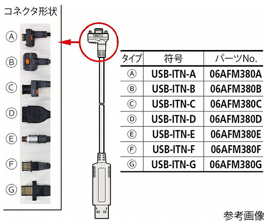 ミツトヨ インプットツール　平形ストレート防水タイプ　USB-ITN-G 1個 06AFM380G