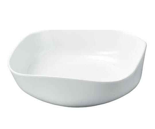 若泉漆器 ニューホワイト 渕丸角盛鉢 33cm 1個 261280