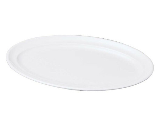 若泉漆器 ニューホワイト　小判盛皿　42cm 1個 261520