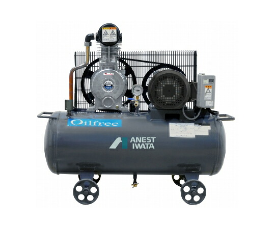 アネスト岩田 レシプロコンプレッサ（タンクマウント・オイルフリータイプ）　1.5KW　200V　60Hz 1個 TFP15CF-10M6 191,100円