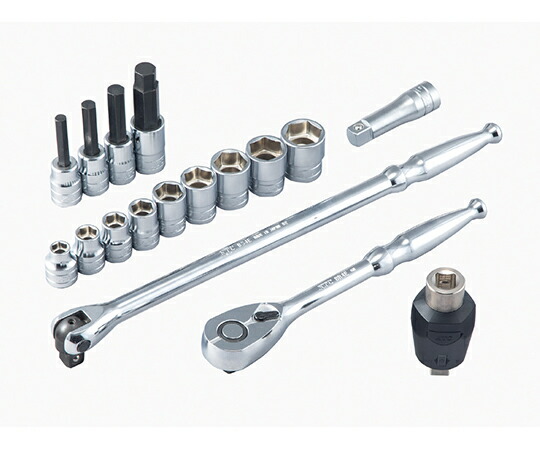店内全品ポイント5倍★要エントリー★KTC 12.7SQ ソケットレンチセット トルクルモデル 17点組 1セット TB417TQ|Shop de clinic店
