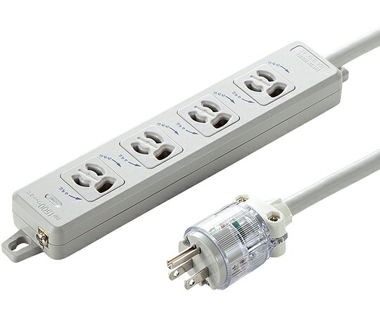 サンワサプライ 医用接地プラグ付き電源タップ 1個 TAP-HPM4-5W