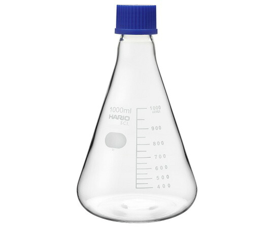 HARIO ねじ口三角瓶 1000mL 10個入 1箱(10個入) NSF-1L-SCI