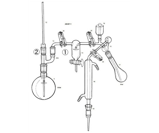桐山製作所 ミクロキュルダール窒素定量水蒸気蒸留装置 1セット AB24F-1-1