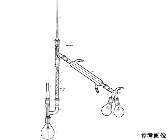 桐山製造所 ヘン呼びりん分留管による分留とり備える 1書き割り AB70A-2-2