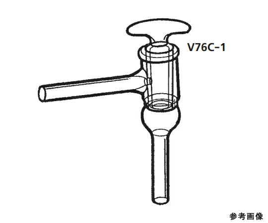 桐山製作所 真空コック（L型） 1個 V76C-1-3
