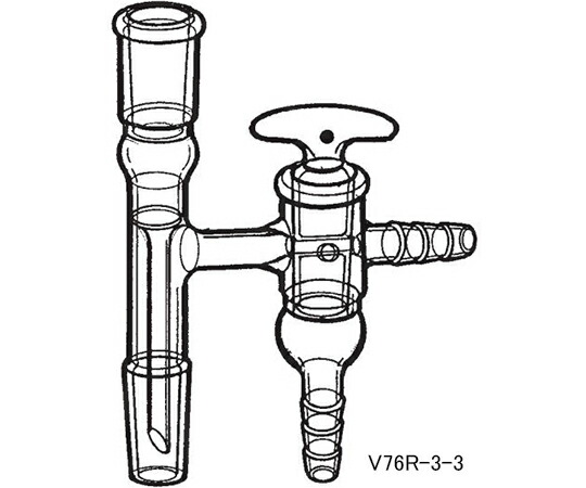 桐山製造所 アダプタ（封じ込み管付） 1個 V76R-3-3 研究・実験用品-実験用素材-花・ガーデン・DIY