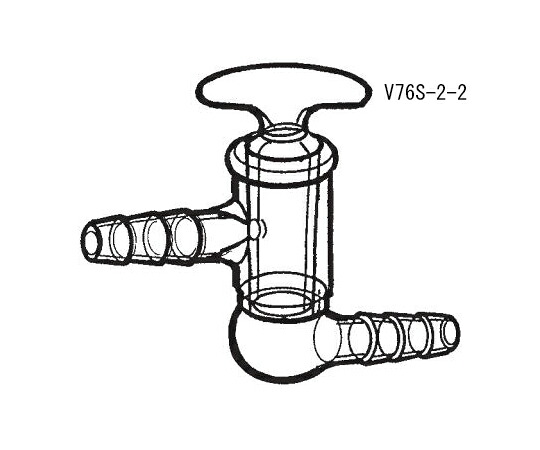 桐山製作所 アダプター（真空コック付） 1個 V76S-2-2