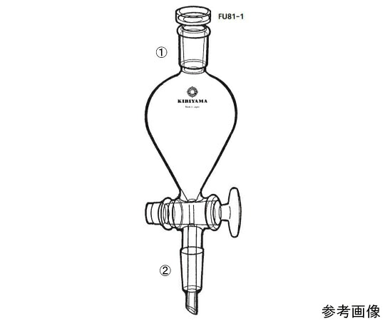 店内全品ポイント5倍★要エントリー★桐山製作所 接続型分液ロート(ヘルツ型) 1個 FU81-1-4|Shop de clinic店