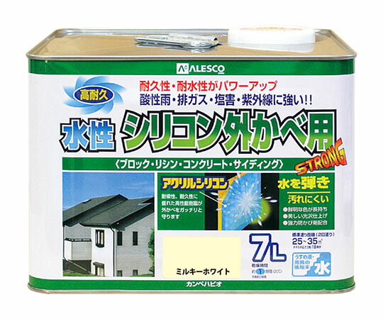 カンペハピオ（KANSAI） 水性シリコン外かべ用　ミルキーホワイト　7L 1個 427650511070