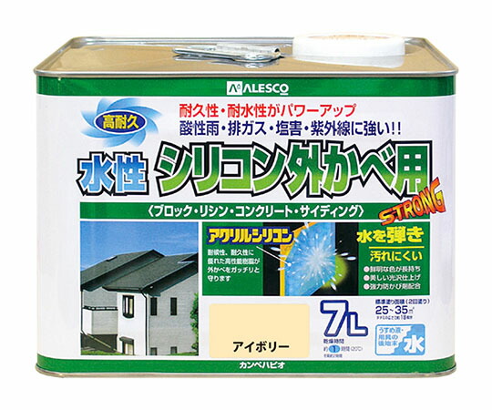 カンペハピオ（KANSAI） 水性シリコン外かべ用　アイボリー　7L 1個 427650071070 9,979円