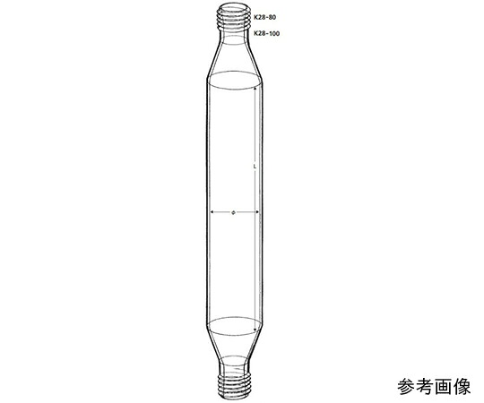 桐山製造所 玻璃縦列 1個 K28-80-400