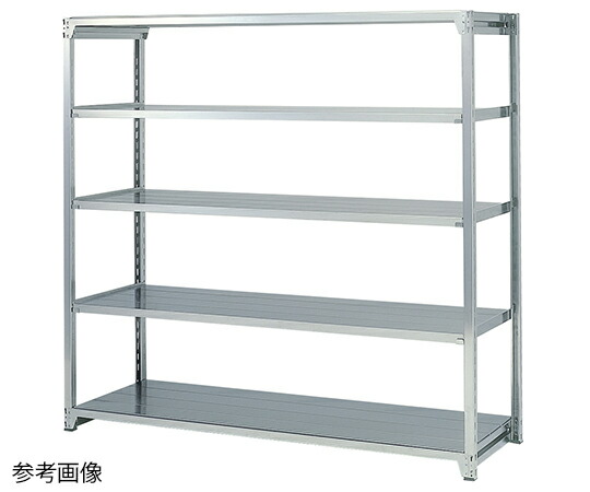 暁製造所 SUS430 軽中量棚 W1800×D600×H1800 5段 単体 1仕掛ける HA4-6545