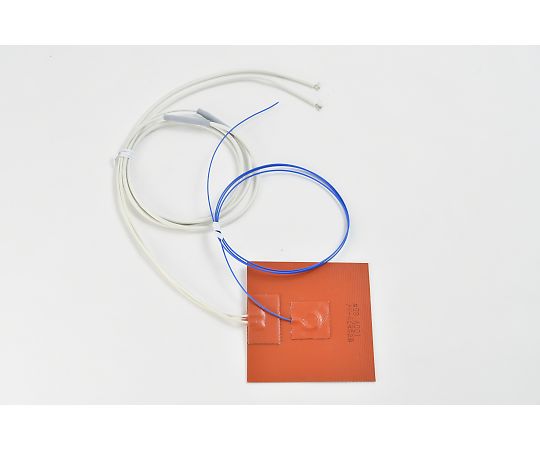 ThreeHigh シリコンラバーヒーター 【両面テープ付き、熱電対1m、リード線延長1m】 100V 80W 100mm×100mm 1枚 SR100-80-100-100-P-K1