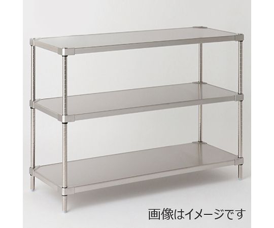 エレクター 304ソリッドエレクター・シェルフ　W911×D461×H1384mm（P）　DB無　3段 1台 MSS910SP1390N3