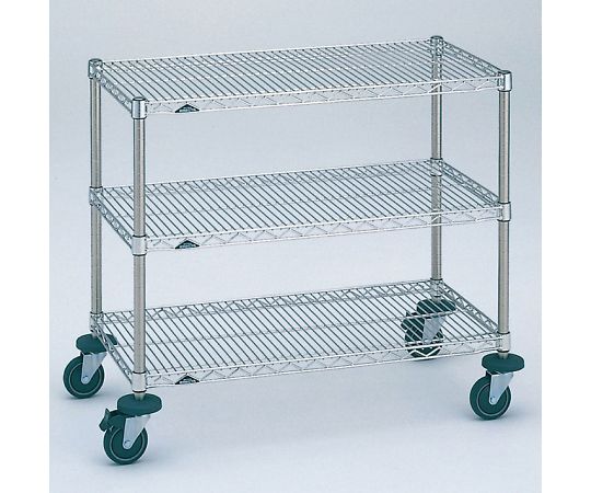エレクター ステンレスエレクター・カート ミニ手押し車 φ100 W758×D613×H815粍 オールSUS ステンレステーパータイプ 1台 3SMCES
