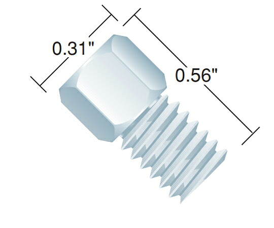 IDEX SSメールナット　1/8''　1/4-28(10pk) 1セット(10個入) C-235X