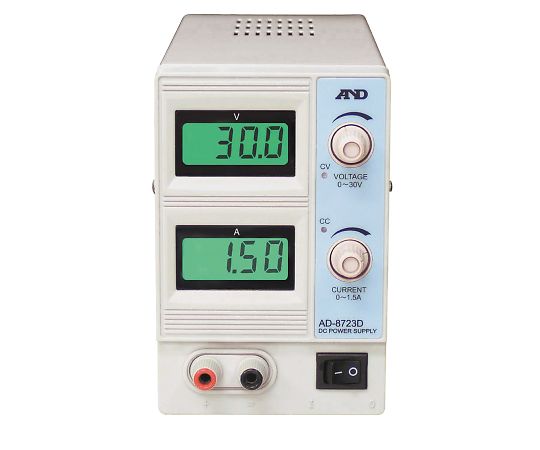 エー・アンド・デイ 直流安定化電源 AD872*シリーズ 30V-1.5A　一般（ISO）校正付（検査成績書+トレサビリティ体系図） 1台 AD8723D-00A00｜Shop de clinic店