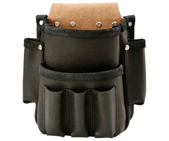 広島 本皮製腰袋 小 黒いこと 1個 198-16