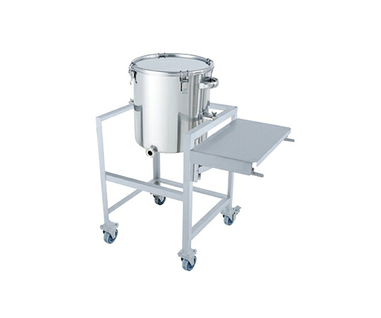 日東金属実業 ステンレス鋼片テーパー型ゼムクリップ式密閉入れもの 200L 架台付（やり方台付） 1個 KTT-CTH-ASCB-565H
