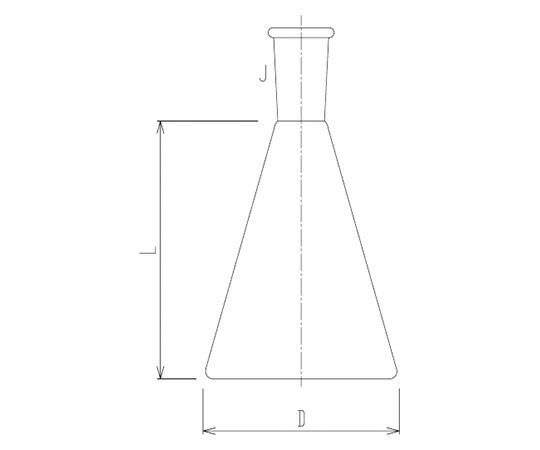 旭製造所 水晶三角瓶 掏摸付 3000mL 1個 1100-11