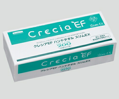 クレシア クレシアEFハンドタオルスリムEX 2枚重ね 170×218mm 1ケース(200組/袋×36袋入) 37030 1ケース(200組×36袋入)