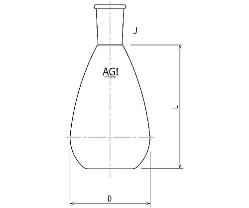 旭製作所 平底ナスフラスコ　10mL　15/25 3204-010-1L 1個