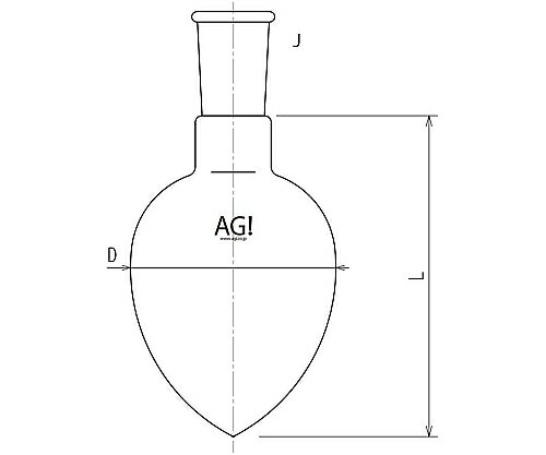 旭製作所 梨フラスコ　25mL　15/25 3230-025-1L 1個