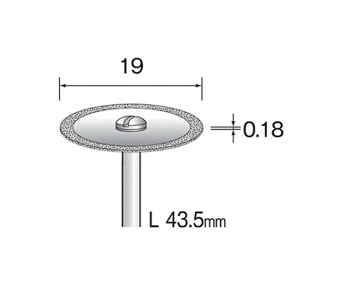 ミニター 電着ダイヤモンドカッティングディスク　１９ｍｍΦ×シャンク径２．３４ｍｍ MC1116 1枚