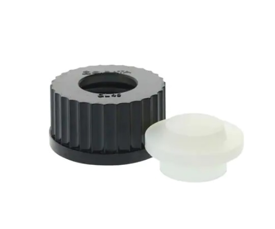 DWK Life Sciences ねじ口びん黒キャップ穴あき　GL-45 017200-455A 1パック(5個入)
