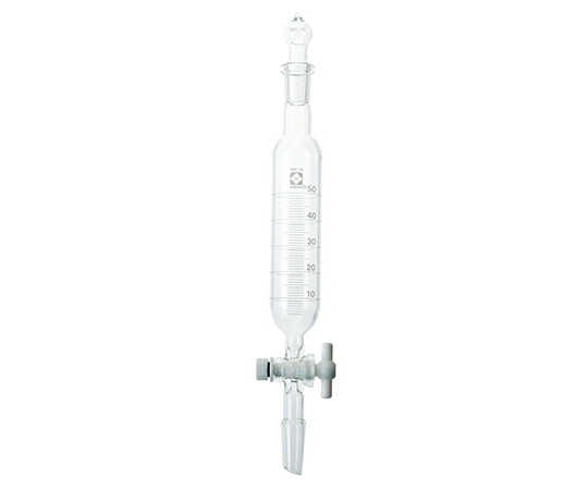 柴田科学 SPC分液ロート　円筒形　PTFEコック付　目盛付　50mL 030270-1550