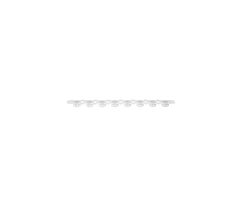 コーニング・Axygen ＰＣＲ８連チューブ　０．２ｍＬ　ｑＰＣＲ用フラットキャップ　透明（小口パック） PCR-2CP-RT-C-J 1ケース(125個×1パック入)