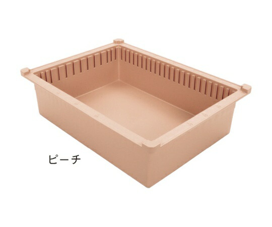 サカセ トレー　34-10タイプ（深さ10cm）耐熱・制電　ピーチ 1個 PTDX34-10