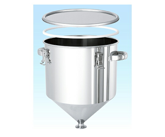 日東金属実業 PTFEパッキン付ホッパー型密閉入れもの 36L 1個 HT-CTH-PTFE-36