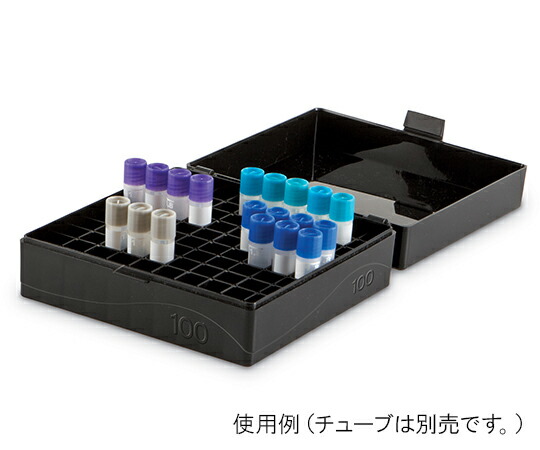 Fisher　Scientific マイクロチューブストレージボックス　１００本　黒 1ケース(5個入) 11918014