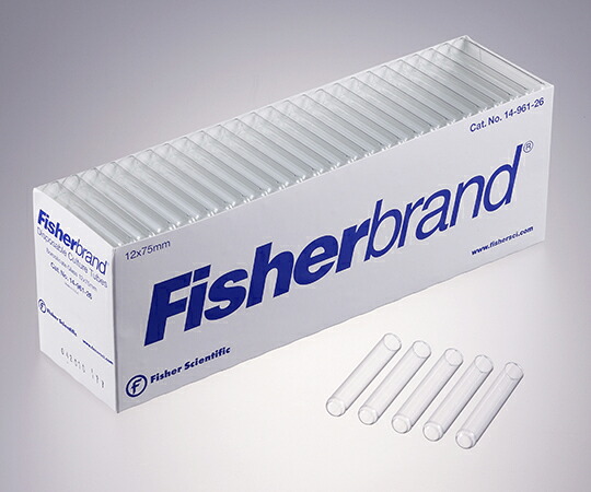 Fisher　Scientific 直口硼珪酸ガラスチューブ　φ１５×８０ｍｍ 1パック(250本×4箱入) 14-961-28