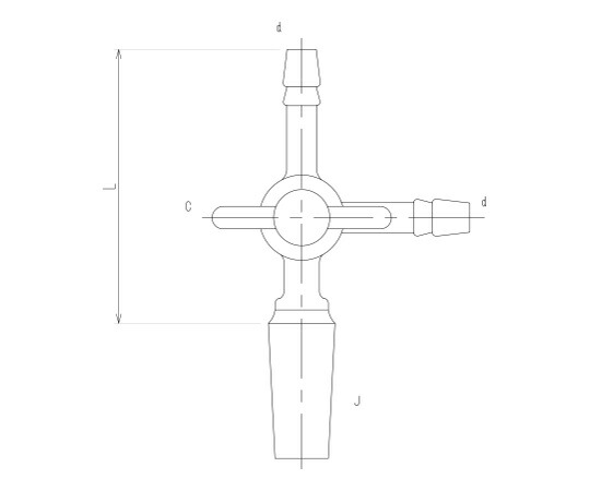 旭製造所 摺付三方まかない方型 雄 PTFEまかない方 1個 2452-1L