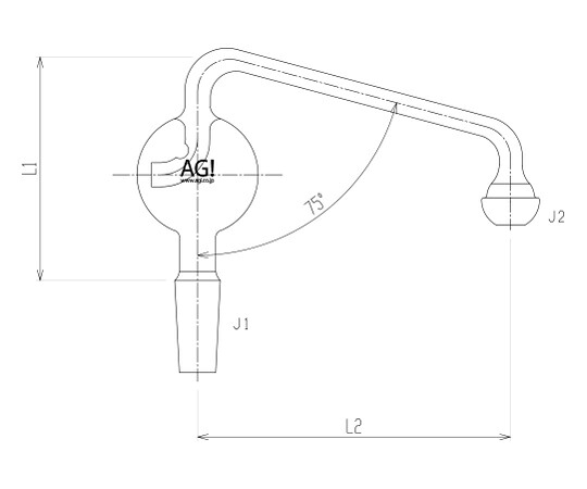 旭製造所 ケルダール形落とし穴球 1個 2594-4LC-300