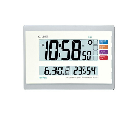 カシオ 生活環境お知らせクロック IDL-140J-7JF 1個