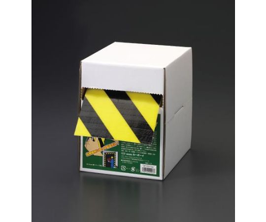 エスコ 150x3mm/10m トラクッションテープ(黒/黄) EA983F-147A 1巻