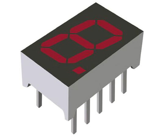 ROHM 7セグメント　文字高　8mm　単桁　LED　数字表示器　LA-301　B/L　赤 LA-301VL 1袋(5個入)