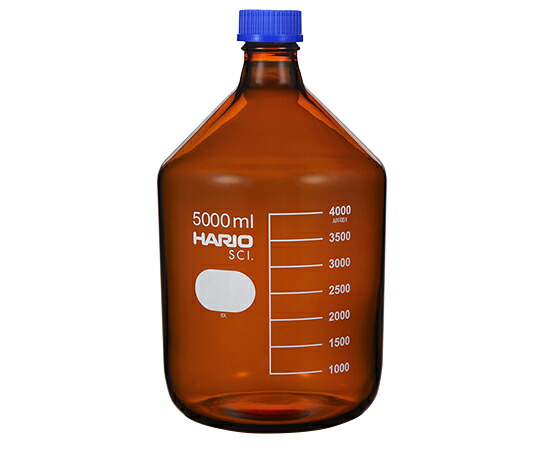 HARIO (茶)耐熱ねじ口瓶（液切輪っか付） GL-45 5000mL NBB-5L-SCI 1本