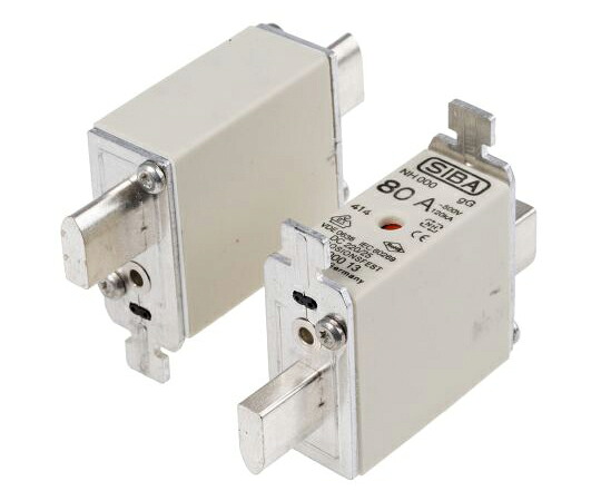 SIBA 電気ヒューズ繋がり 80A 500V ac 20-000-13/80E1 1袋(3個入)