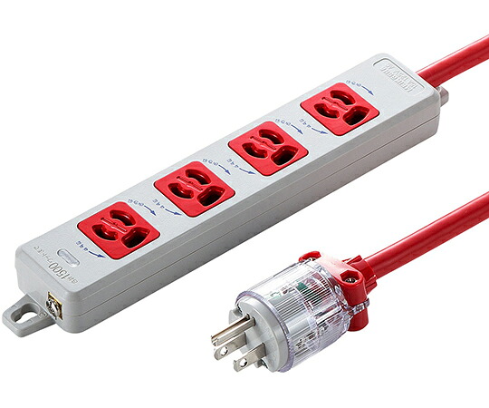 サンワサプライ 医用接地プラグ付き電源タップ 1個 TAP-HPM4-3R